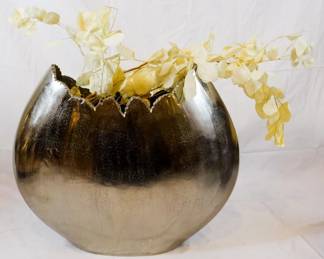 634 - Vase w / Faux Plant - 20" Tall