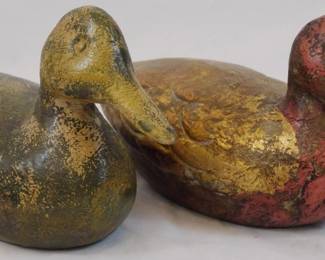 697 - 2 Decorative Ducks - 6" x 12" x 5"