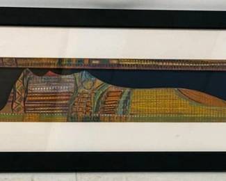 1162 - Framed Wall Art 15x39