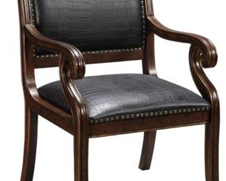 104 - Coast to Coast Textured Brown Accent Chair 39 x 24.25 x 28.5