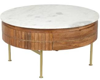 82 - Coast to Coast Myles Round Cocktail Table 18 x 34