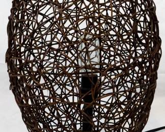 520 - Wicker Light - 17" Tall You are buying a used as-is electric/electronic item. We do not guarantee all components are present, and if it is not expressly stated, it is untested.