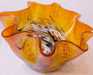 776 - Art Glass Vase - 10" x 15" x 13"
