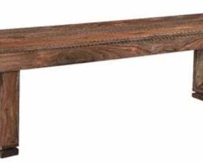 80 - Brownstone Bench in Nut Brown 1 leg needs to be glued/secured 18 x 70 x 16