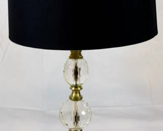 575 - Glass Lamp - 27" Tall You are buying a used as-is electric/electronic item. We do not guarantee all components are present, and if it is not expressly stated, it is untested.