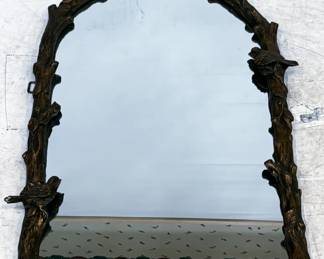 1114 - Metal Mirror w/ Birds 37x23
