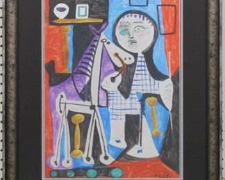 9007 - CLAUDE IS TWO GICLEE BY PABLO PICASSO 23 X 27.5