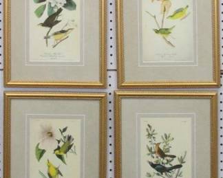 9033 - 4 ANTIQUE BIRDS BY JOHN J AUDUBON 12 X 16.5