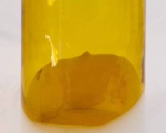 719 - Yellow & White Vase - 12" Tall