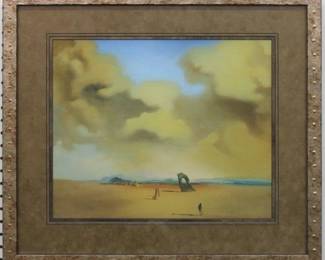 9002 - EVENING SPECTER ON THE BEACH GICLEE BY SALVADOR DALI 24.75 X 21.75