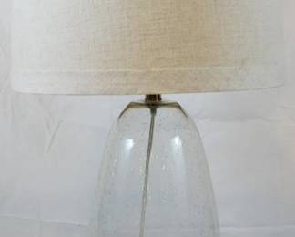 555 - Glass Lamp - 28" Tall You are buying a used as-is electric/electronic item. We do not guarantee all components are present, and if it is not expressly stated, it is untested.