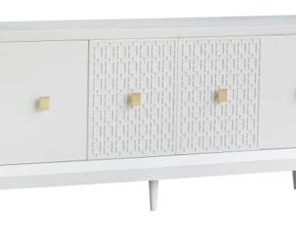 769 - Alden Parkes Williams 4 Door Sideboard 32" x 67" x 18" Brass hardware Retail $3085
