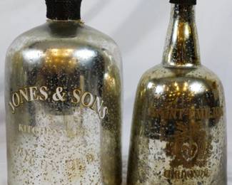 845 - 2 Iridescent Bottles 13"