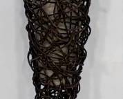 1105 - Woven Floor Lamp 56" You are buying a used as-is electric/electronic item. We do not guarantee all components are present, and if it is not expressly stated, it is untested.