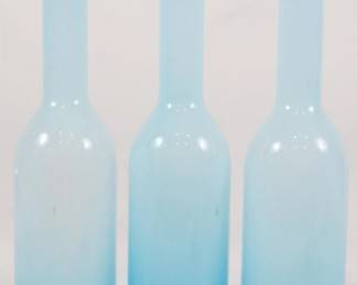 1084 - 3 Blue Glass Vases