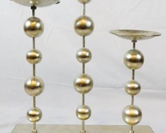 629 - Three Tier Candlestick- 19" Tall