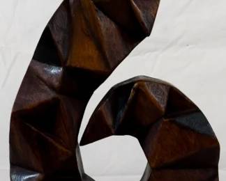 595 - Wooden Sculpture - 14" Tall