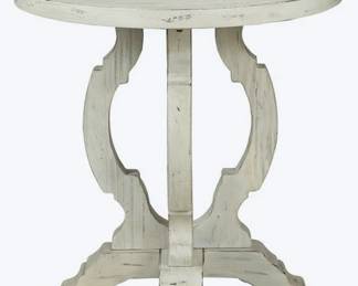 19 - Coast to Coast Orchard Park Farmhouse Table White Rub Pine 24 x 24