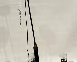 1101 - 6 Arm Hanging Chandelier 53" You are buying a used as-is electric/electronic item. We do not guarantee all components are present, and if it is not expressly stated, it is untested.