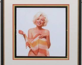 9064 - STRIPPED SCARF GICLEE BY MARILYN MONROE 21.5 X 21.5