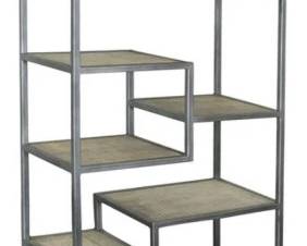 92 - Coast to Coast Bodhan Whitewash Mango Bookcase 82 x 35 x 17.5