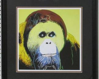 9009 - ORANGUTAN GICLEE BY ANDY WARHOL 22 X 22