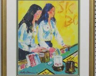 9005 - CASINO DEALERS GICLEE BY LEROY NEIMAN 22 X 25.5