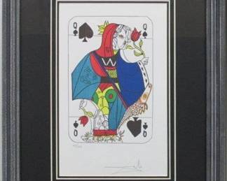 9018 - QUEEN OF SPADES LTD ED GICLEE BY SALVADOR DALI 20.5 X 16