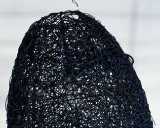 1313 - Hanging Woven Fixture 22" You are buying a used as-is electric/electronic item. We do not guarantee all components are present, and if it is not expressly stated, it is untested.