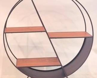 1224 - Three Hands Mid Century Round Shelf 40 x 36 x 13