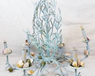 507 - Seashell Chandelier 24 x 27 You are buying a used as-is electric/electronic item. We do not guarantee all components are present, and if it is not expressly stated, it is untested.