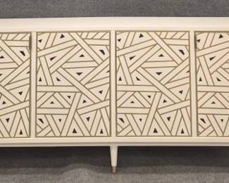 78 - Alden Parkes 4 Door Console, Interior Drawers 34 x 76 x 19 some marks