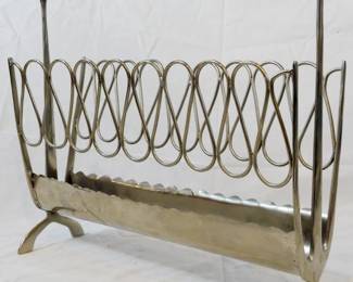618 - Metal Magazine Rack - 17" x 8" x 6"
