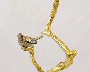 818 - Birds on Branches Sculpture - 22" Tall