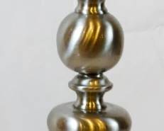 591 - Lamp - 46" Tall You are buying a used as-is electric/electronic item. We do not guarantee all components are present, and if it is not expressly stated, it is untested. edge of base bottom has dent