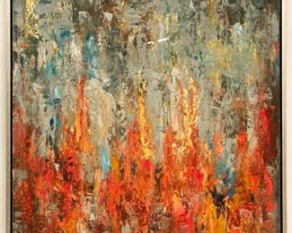 1153 - Wall Art 52x42 see spot in photo with loss to paint