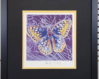 9026 - BUTTERFLY ANIMAL SERIES GICLEE BY ANDY WARHOL 16.25X 16.75