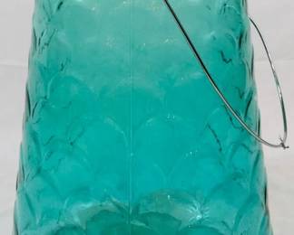 594 - Blue Glass Vase - 15" Tall