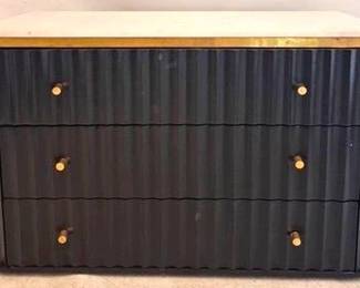 2088 - Coast to Coast 3 Drawer Marble Top Chest 25 x 40 x 18