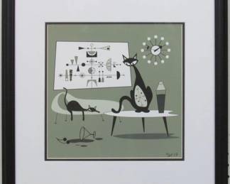 9051 - CAT LAMPS I GICLEE BY EGOR SHASHIKHIN 19.5 X 19.5