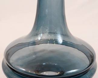 709 - Blue 2 Part Glass Piece - 9" Tall