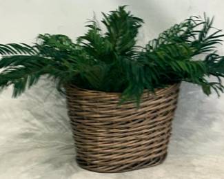 1281 - Basket w/ Faux Greenery 14"
