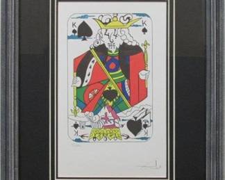 9017 - KING OF SPADES LTD ED GICLEE BY SALVADOR DALI 20.5 X 16