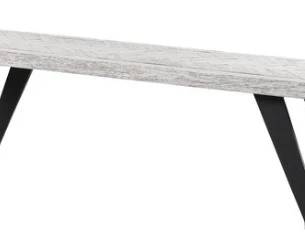 85 - Coast to Coast Aspen Court II White Dining Bench 18 x 68 x 16