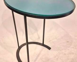 127 - Alden Parkes Horseshoe Oval Drinks Table 24 x 18 x 14