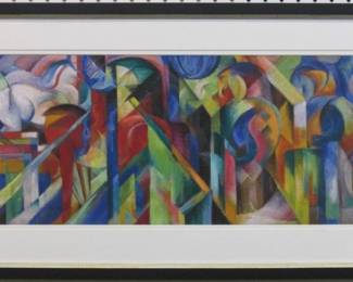 9015 - THE STABLES GICLEE BY FRANZ MARC 35 X 20