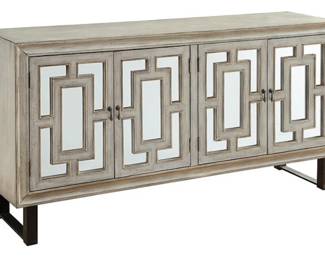 56 - Coast to Coast 4 Door Media Credenza 34.25 x 70 x 17
