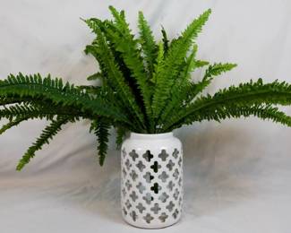893 - Vase with Faux Fern 28"