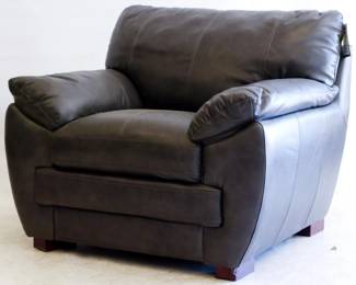 763 - Leather Italia Leather Chair - 35" x 34" x 33"