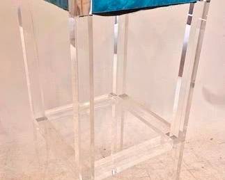 143 - Butler Acrylic Base Barstool 34 x 15 x 15
